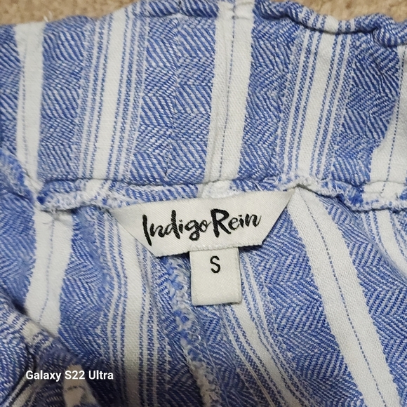 Indigo Rein Linen Blend Shorts - S - Picture 4 of 4